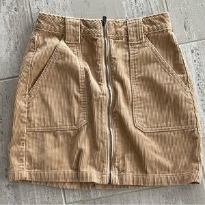 Hollister Tan Corduroy Mini Skirt